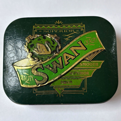 Vintage swan tobacco tin - vintage,